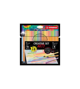STABILO Arty Kreatif Set 24 Lü Set Pen + Point 24 Lü Set (Karışık)