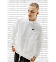 Nike Windrunner Loose Fit Men Jacket Yarım Fermuarlı Bol Kesim Erkek Astarsız Ceket Beyaz