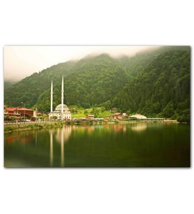 Cakatablo Trabzon Uzungöl Cami ve Ormanlar MDF Tablo