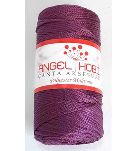 Angel Çanta Aksesuar Mürdüm Renk Polyester Makrome