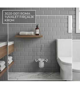 BOCHHİ ROMA TUVALET FIRÇALIK KROM / 3020-0011