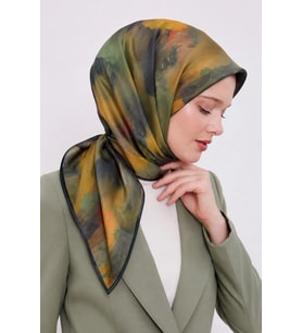 Lesscarves Pamuk İpek Eşarp Batik Desenli LS2204