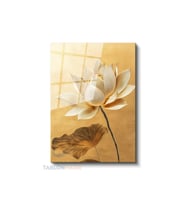 Dikey Cam Tablo Salon Duvar Tablosu Dikey Cam Cicek Yaprak Yeni Ev Hediyesi Ofis Tablosu
