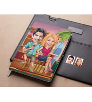 Bk Gift Kişiye Özel Sevgililer Karikatürlü Beyaz Defter-51 , Arkadaşa Hediye , Sevgiliye Hediye
