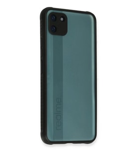Newface Realme C11 Kılıf Miami Şeffaf Silikon - Siyah