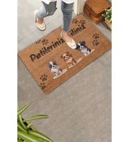 Valerine Life Üçlü Sevimli Yavru Köpekler Patilerinizi Silin Kapı Önü Paspası 45x70cm
