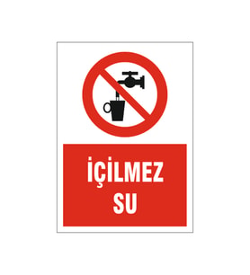 İçilmez su, isg uyarı levhası