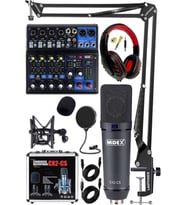 Midex Wizard Paket-3 CX2 Stüdyo Mikrofon MDX-06FXU Stüdyo Kayıt Mikseri Kulaklık Ekipman Seti
