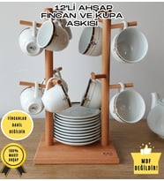 12'li Ahşap Fincan Ve Kupa Askılığı
