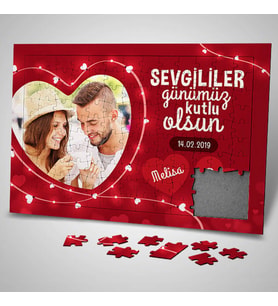 240 Parça Sevgililer Gününe Özel 240 Parça Kişiye Özel Puzzle