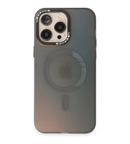 IPHONE 14 PRO UYUMLU VENÜS MAGSAFE TASARIM KILIF (Siyah - Beyaz)