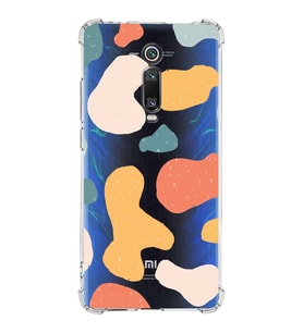 Xiaomi Mi 9T Pro Köşe Korumalı Antişok Kapak Grunge Tasarımlı Şeffaf Silikon Kılıf