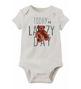 Organik Baskılı Pamuklu Unisex Bebek Body