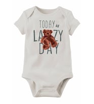 Organik Baskılı Pamuklu Unisex Bebek Body