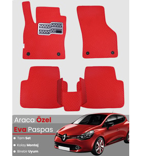 RENAULT CLİO 4 (2012-2019) Uyumlu EVA Paspas Tam Set–Araca Özel,Oto Paspas