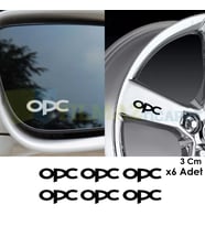 Opel Opc Logo Kapı Kolu Ayna Jant Oto Sticker Yapıştırma Etiket 3 Cm 6 Adet