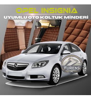 Opel İnsignia Kahverengi Renk Tay Tüyü Cepli & Terletmez Sırtlı Oto Koltuk Minder Seti - Koltuk Koruma Kılıfı (ÖN & ARKA TAM SET)