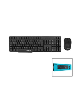 EVEREST KM-6852  KABLOSUZ  İNCE  KLAVYE - MOUSE  SETİ   Q KALVYE (5343)