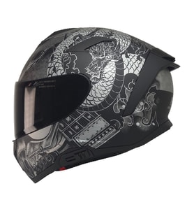 Motosiklet Kaskı Full Face Double Güneş Vizörlü ECE 22.06R Motor Kask Goldy Grey