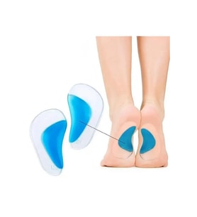 1 Çift Ark Destekli Silikon Jel Tabanlık 8.5x4 cm Düz Taban Boşluk Doldurucu Ayak Tabanlığı (Mavi)