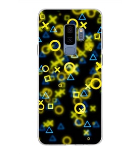Samsung Galaxy S9 Plus Kapak  Semboller Tasarımlı Şeffaf Silikon Kılıf