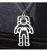 Gümüş  Astronot Kolye