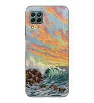 Huawei P40 Lite Uyumlu Baskılı Yumuşak Silikon Şeffaf Telefon Kılıfı