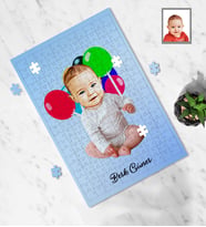 Kişiye Özel Erkek Bebek Karikatürlü A3 130 Parça Puzzle Model-1