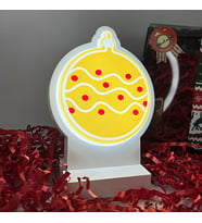 Top Yılbaşı Masaüstü Led Lamba/gece Lambası/usb’li Ve Uv Baskılı (leon—led Ile Neon Görünüm) 11*13 CM
