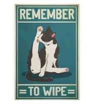 Kedi Beyaz Siyah Silmeyi Unutmayın Tablo Ahşap Poster Dekoratif