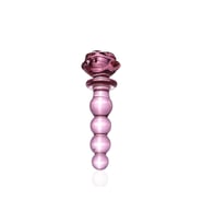 Pembe Kristal Boğumlu Cam anl tıkac Yapay Penis 14 CM