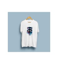 Oversize Renkli Rakun Tasarım unisex T-shirt