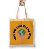 Love The Land We Call Home Earth Day 2021 Bez Çanta Uzun Saplı