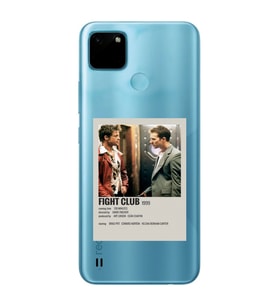 Realme C21Y/C25Y Uyumlu Fight Club Minimalist Poster Desenli Şeffaf Telefon Kılıfı