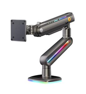 North Bayou G70 F6-Gaming, 2-20 kg Uyumlu, 27INCH-60INCH Aralığında Büyük Ekranlar Için Rgb Aydınlatmalı Profesyonel Ergonomik Oyuncu Monitör Standı ve Iş Monitör Standı