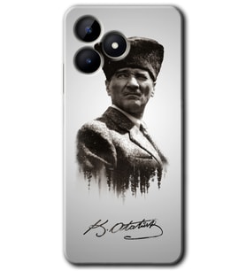 Realme C53 Kılıf HD Desen Baskılı Kılıf - Mustafa Kemal Atatürk