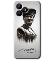 Realme C53 Kılıf HD Desen Baskılı Kılıf - Mustafa Kemal Atatürk