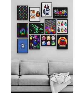 Among Us 12 Parça Ahşap Mdf Tablo Zlltb319