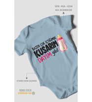 Dayıya Özel Kısa Kollu Bebek Body %100 Pamuk