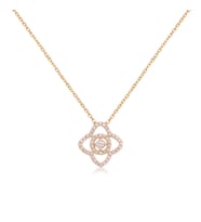 EMILIANO JEWELLERY SİLVER 925 AYAR ZİRKON TAŞLI ÇİÇEK DESENLİ KOLYE