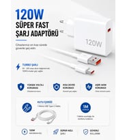 Turbo 120W Hızlı Şarj Cihazı Type-C Kablolu