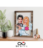BK Gift Kişiye Özel Evleniyoruz Karikatürlü 3D Ahşap Tablo, Sevgiliye Hediye, Sevgililer Günü Hediyesi, Yıl Dönümü Hediyesi, Doğum Günü Hediyesi-9