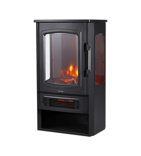 XLarge Elektrikli Şömine & Elektrikli Soba Fanlı Isıtıcı, LED Odun Efekti, Metal Kasa ND-183C