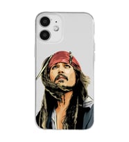 Iphone 12 Uyumlu Jack Sparrow Tasarımlı Şeffaf Telefon Kılıfı