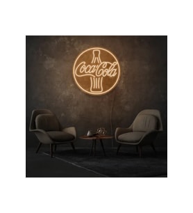 Coca Cola Yazılı ve Şekilli Neon Tabela