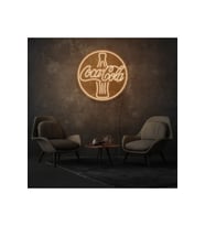Coca Cola Yazılı ve Şekilli Neon Tabela