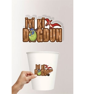 Dinozor Konseptli Sticker (Yapışkanlı Kağıt)