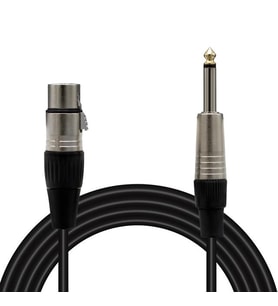 Magicvoice LD379B 15 Metre Canon XLR Dişi - 6.35Mm Mono Erkek Metal Jak Mikrofon Ses Kablosu