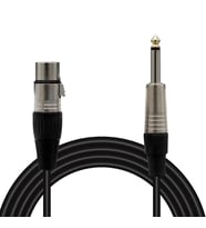 Magicvoice LD379B 15 Metre Canon XLR Dişi - 6.35Mm Mono Erkek Metal Jak Mikrofon Ses Kablosu