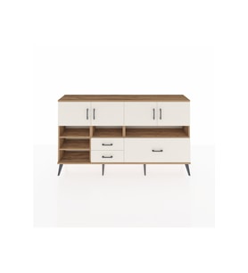 Arges Konsol 8 Raflı 3 Çekmeceli 4 Kapaklı 176x30x99 Çam-Aytaşı